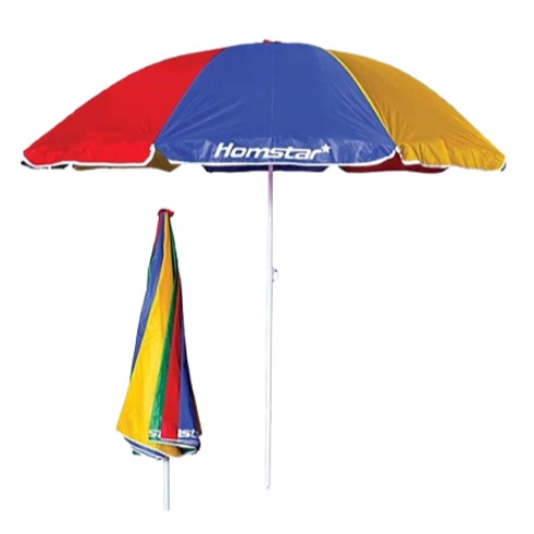 2-meters bärbart färgglatt strandparaply