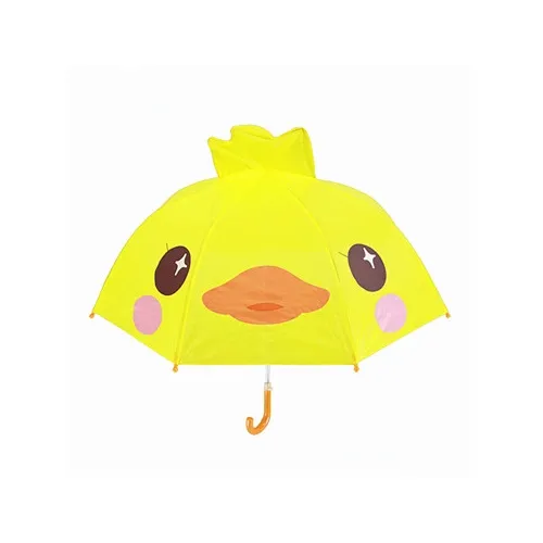 21 tums 3D Yellow Duck Kids paraply