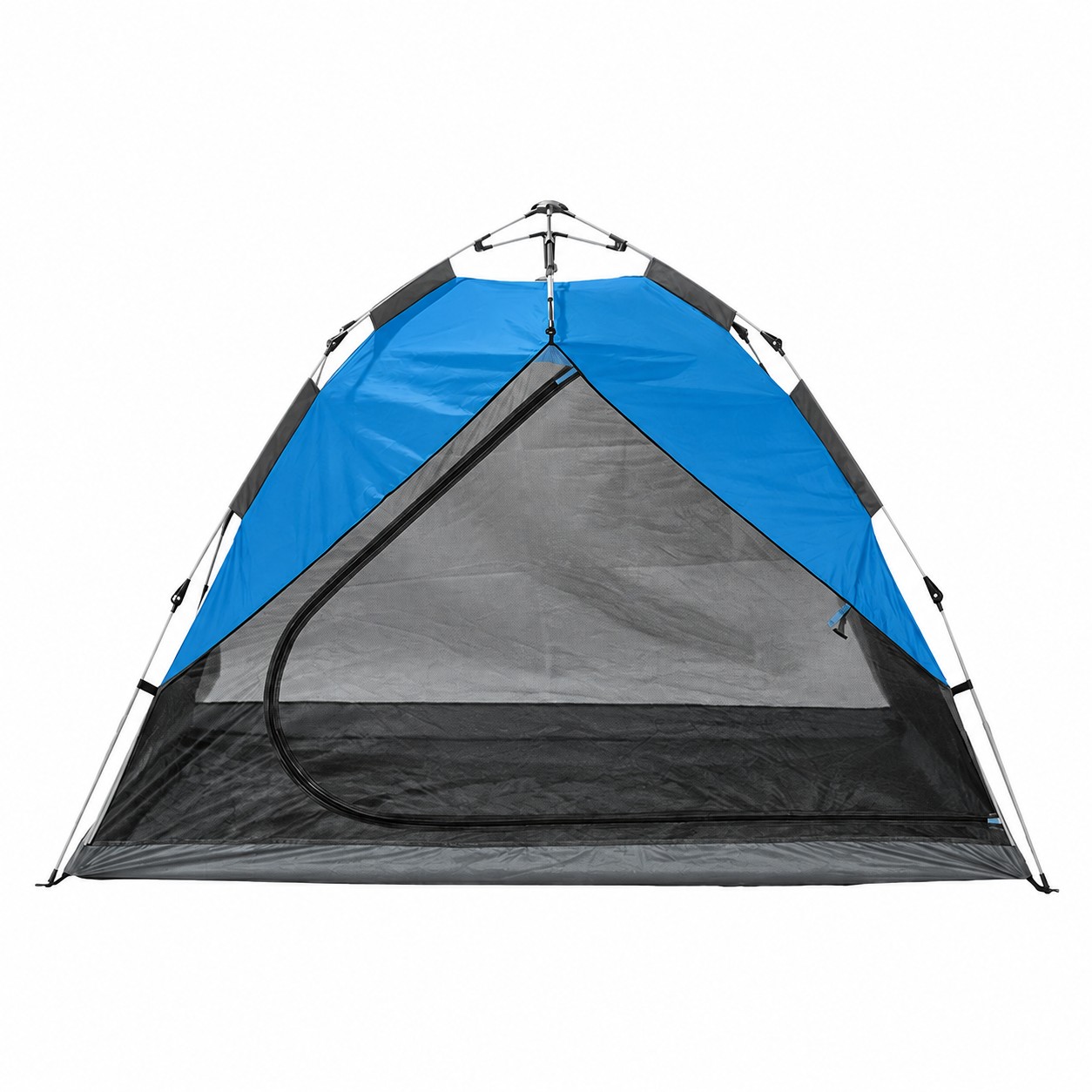 Anpassad 200 × 200 cm Instant Parktält med silverbelagd kapell