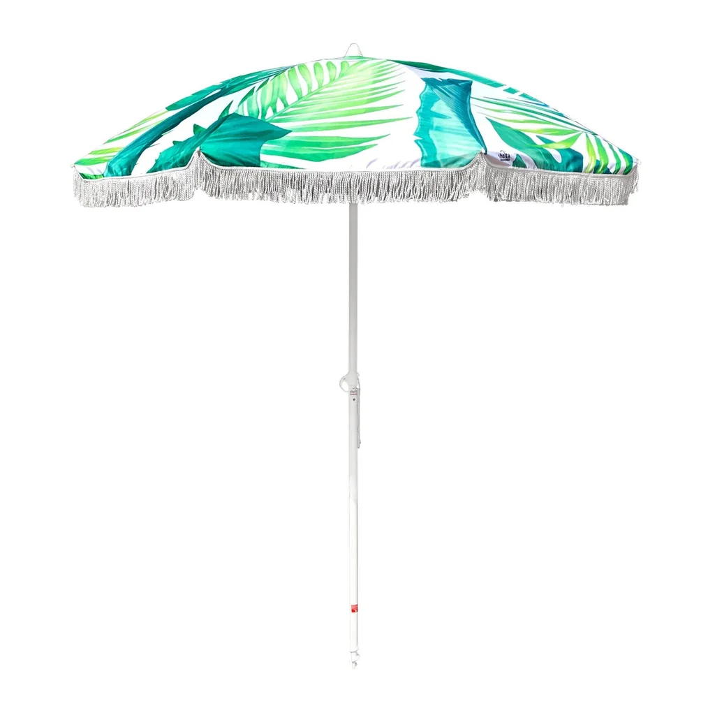 Anpassad 220 cm ventilerad strandparaply med lutnings- och sandskruvstång