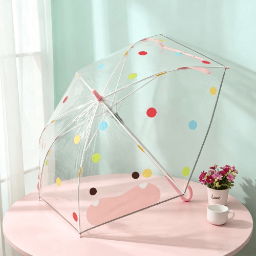 Söt 3D Ear Transparent Kids Paraply