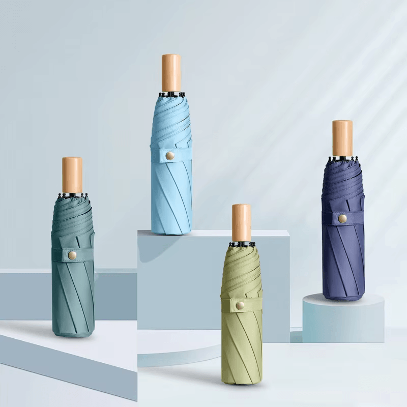 Minimalistiskt trefaldigt solregnparaply
